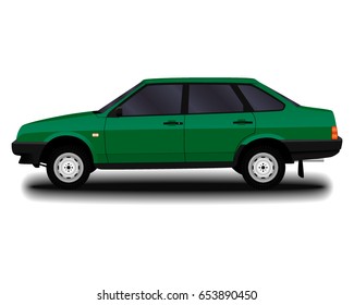 realistic car. sedan.