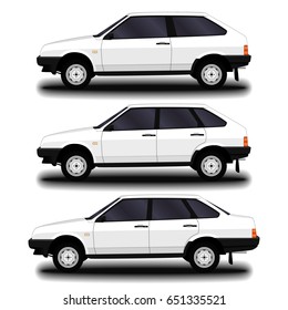realistic car. Set.