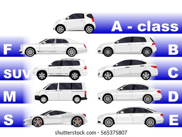 Realistic Car. Set. Car Classification