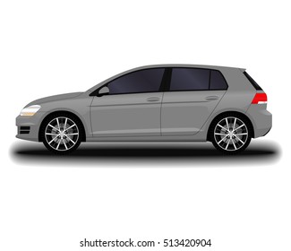 realistic car. sport hatchback.