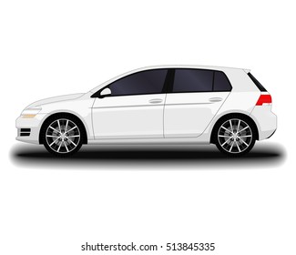 realistic car. sport hatchback.