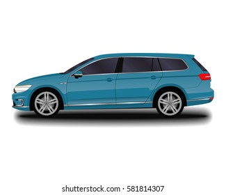 realistic car. Station wagon.