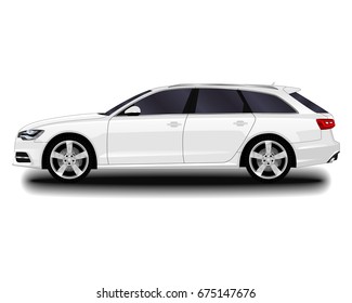 realistic car. Station wagon.