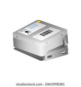 Realistic car Supplemental Restraint System Control Unit or SRS unit illustration vector.