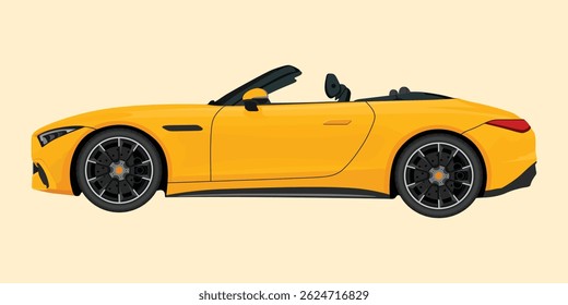 Realistic Car Vector Illustration Abstract geometric Vintage design