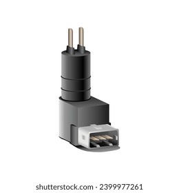 Realistic car washer fluid level sensor in resistance measuring type illustration vector.