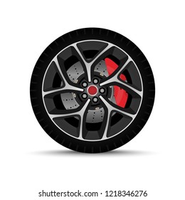 realistic car wheel
