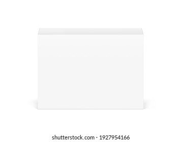 Realistic cardboard box mockup. Perspective view. Vector illustration isolated on white background. Can be use for food, medicine, cosmetic and etc. Ready for your design. EPS10.	