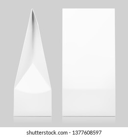 Realistic cardboard box mockups. Front and side view. Vector illustration on gray background. Can be use for food, medicine, cosmetic and other. Ready for your design. EPS10.	