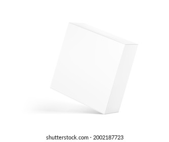 Realistic cardboard packaging box mockup. Vector illustration on transparent background. Can be use for medicine, food, cosmetic and other. Ready for your presentation. EPS10.	