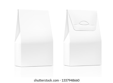 Realistic cardboard packaging boxes mockup. Vector illustration isolated on white background. Can be use for food,  medicine, cosmetic and etc. Ready for your design. EPS10.	