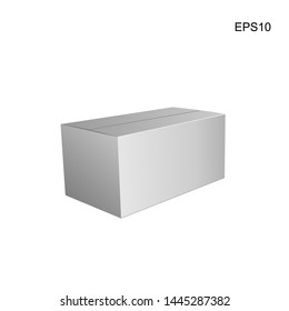 	
Realistic cardboard packaging boxes mockup. Vector illustration isolated on white background.