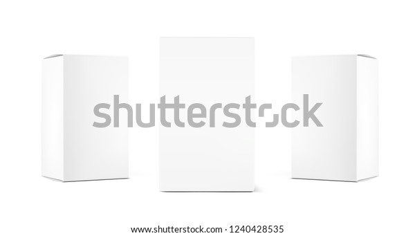 Download Realistic Cardboard Packaging Boxes Mockup Vector Stock ...