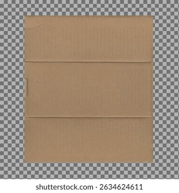 realistic cardboard texture vector design isolated on transparent background	