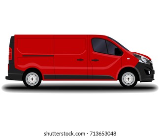 realistic cargo van.