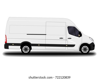 realistic cargo van.