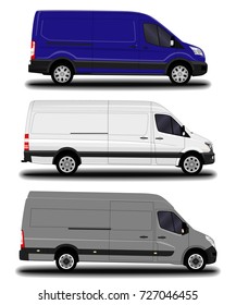 realistic cargo van. set