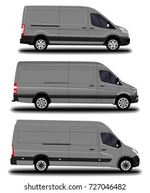 realistic cargo van. set