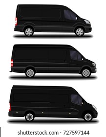 realistic cargo van. set