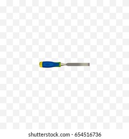 Realistic Carpenter Element. Vector Illustration Of Realistic Chisel Isolated On Clean Background. Can Be Used As Chisel, Tool And Carpenter Symbols.