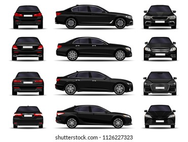 Realistic Suv Cars Set Front View Stock Vector (Royalty Free ...