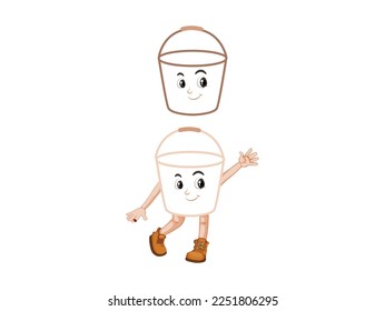 Realistic Cartoon bucket vector design illustration. Isolated on white background
Vector Formats. Plastic Cartoon buckets, isolated on white background vector illustration