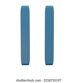 diseño 3d de representación realista de botón de música de pausa de dibujos animados