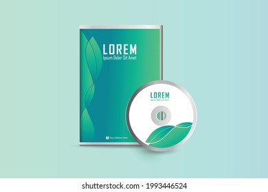 Realistic Case for DVD Or CD Disk with DVD Or CD Disk. Corporate business template for DVD envelope and case label design. Layout with modern elements and abstract background. Vector illustration