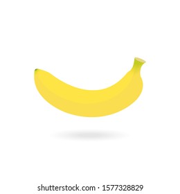 Realistic cavendish banana ripe isolated on white background.Tropical fruit.High fiber.Diet food.Vector.Illustration.