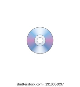 realistic cd disk icon on a white background