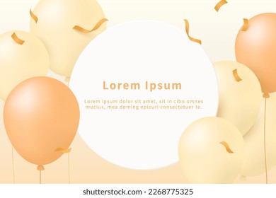 Fondo de celebración realista con globos.