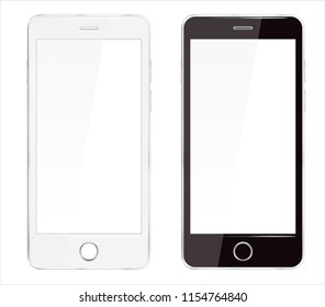 Realistic Cellphone Smartphone Vector of Touchscreen Phone Device