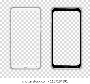 Realistic Cellphone Smartphone Vector of Touchscreen Android Phone frame Device