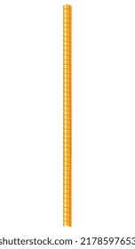 Realistic chain composition of isolated golden jewelry chain on blank background vector illustration