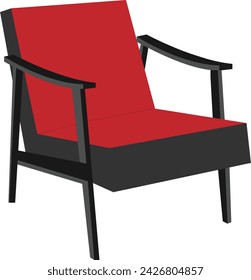 Realistic chair 3d render. comfortable chair for indoor space design. Office interior furniture. chair vector illustration on white background