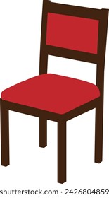 Realistic chair 3d render. comfortable chair for indoor space design. Office interior furniture. chair vector illustration on white background