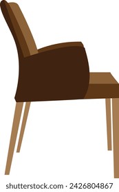 Realistic chair 3d render. comfortable chair for indoor space design. Office interior furniture. chair vector illustration on white background
