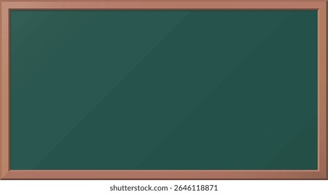 Realistic chalkboard mockup with wood frame – scalable and editable green board for UI mockup, content template, infographic or web design