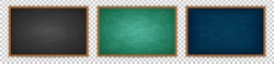 Realistic Chalkboard With Wooden Frame Isolated On Transparent Background. Chalkboard Set For Design. Rubbed Out Dirty Chalkboard. Empty Black, Blue, Green Blackboard For Classroom Or Restaurant Menu