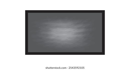 Realistic chalkboard with wooden frame isolated on transparent background. Chalkboard set for design. Rubbed out dirty chalkboard. Empty brown and black blackboard for classroom or restaurant menu