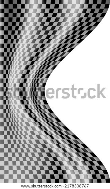 Realistic\
checkered flag wave on white design for sport race championship\
winner background vector\
illustration.