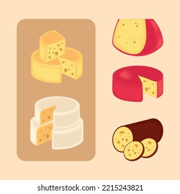 queso realista, estilo vectorial establecido