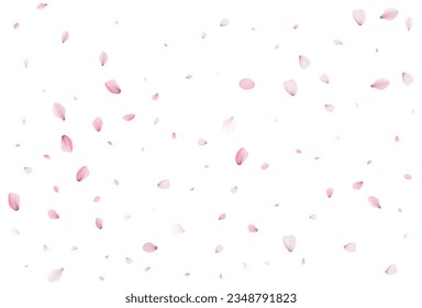 Realistic cherry petals. Vector illustration