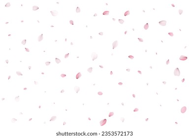 Pétalos de cerezo realistas. Ilustración del vector