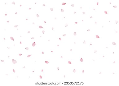 Realistic cherry petals. Vector illustration