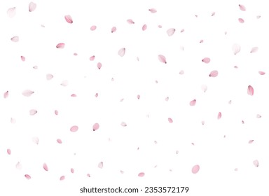 Realistic cherry petals. Vector illustration