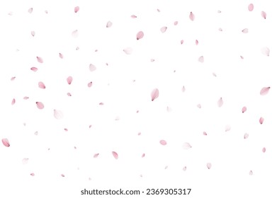 Realistic cherry petals. Vector illustration