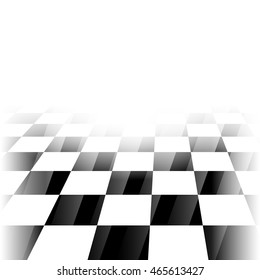Realistic Chess Board Abstract Vector Background. Reflection Design 3D illustration