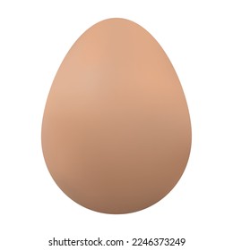 Realistic chicken eag vector. Easter