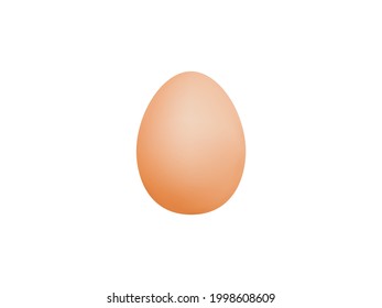 Huevo de pollo realista aislado en el fondo blanco. Huevo de pollo entero. Ilustración del vector